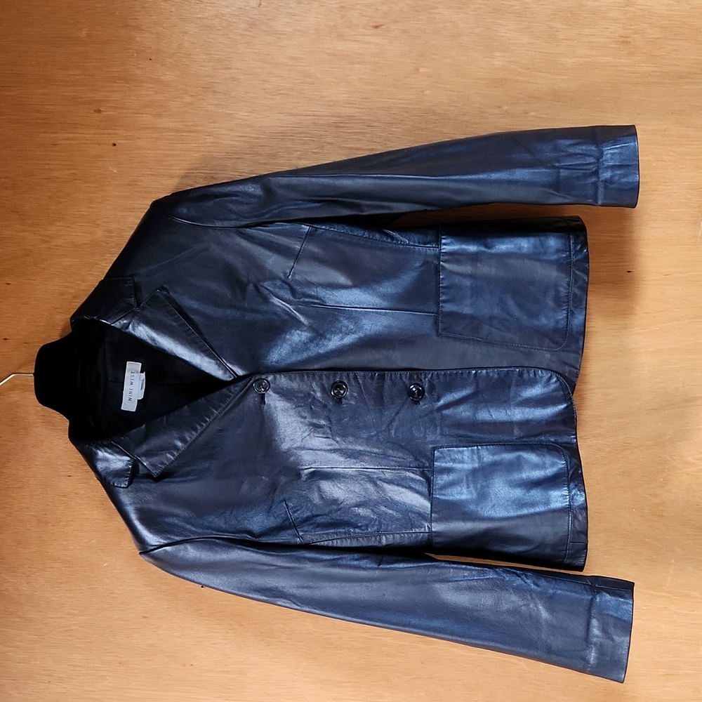 Nine West Black Leather Jacket